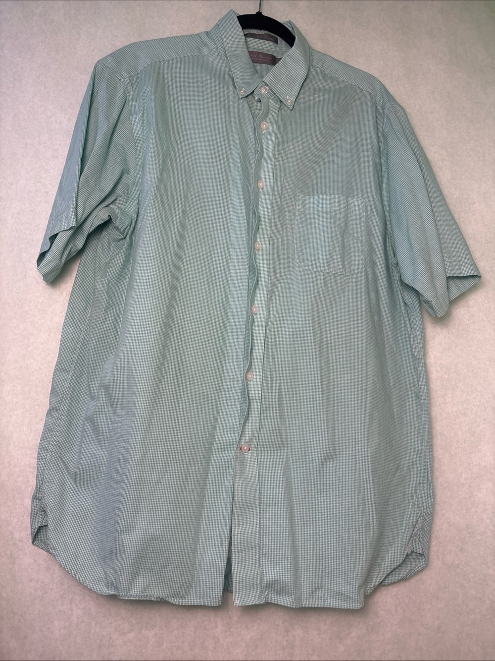Daniel Cremieux Light Mint Green Short-Sleeve Button-Down Shirt